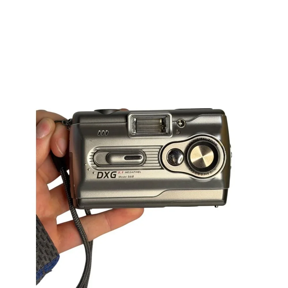 DXG 5.1MP Digital Camera Retro Y2K‎ Silver Digicam 4x Zoom Model 568 Nostalgic